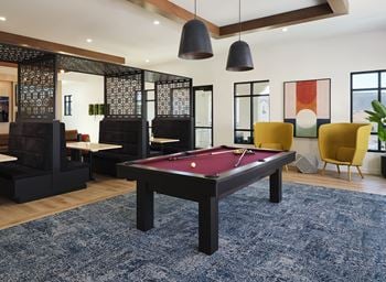 Game room with billiards